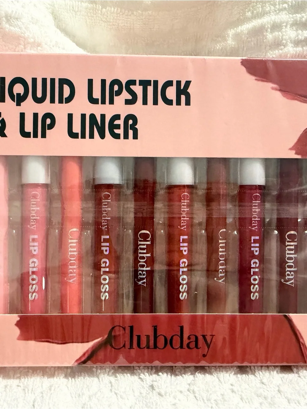 Women’s Liquid Lipstick & Lip Liner Set – Assorted Pink and Red Shades